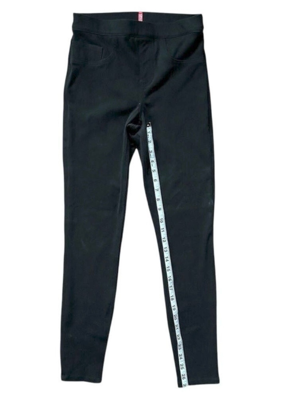 SPANX Jean-ish Black Ankle Mid-Rise Cotton Stretch Leggings Sz Small - Picture 8 of 11